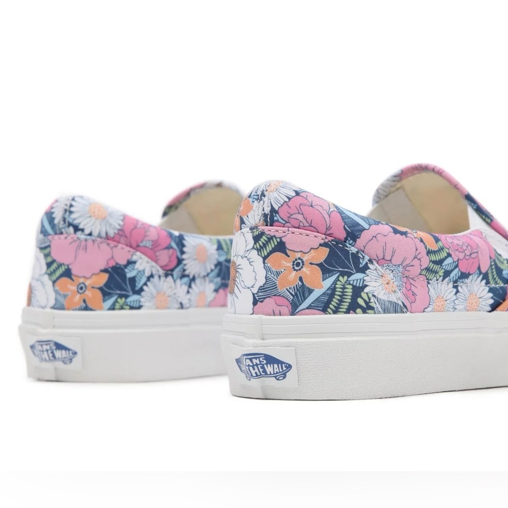 Vans “Of The Wall” Colorful Floral Classic Slip-On Shoes Size:Men’s 10 - Picture 6 of 10